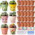 Singhoow 25 Set 2.5" Mini Terracotta & Ceramic Pots Paint Craft Kit, Red