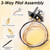 10002264 Natural Gas Pilot Assembly Kits For Majestic, Temco, HHT, Vermont Castings, Monessen Gas Stove & Fireplaces, SRV10002264 3-Way Pilot Assembly with Thermocouple Thermopile Replacement Parts
