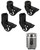 Wheel Kit Compatible with Ninja Fireside360 Outdoor Heater & Fire Pit — 2" Swivel Casters with Wheel Brake — PVC Quiet-Roll Tread — Move & Park on Hard Surfaces — Accessories for Ninja Fireside 360