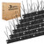 OFFO Black Bird Spikes Pre-Assembled for Pigeons Birds, Cover 24 Feet Durable Bird Spikes with Stainless Steel for Fence Roof Mailbox Window