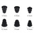 6 Pairs Triple Flange Ear Tips Triple Flange Earbud Replacement Tip Compatible with Most Earbuds Diameter 4mm - 5mm in-Ear Earphones, S/M/L(Black) 431B6P