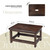 Wooden Step Stool (16.5" Dx12 Wx9 H) Bed Steps for High Beds for Adults - Natural Solid Wood One Step Stool, Heavy Duty- Holds up to 600Lbs- Perfect Safety (9in Height-Walnut)