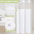 Litabel White Fabric Snap-in Shower Curtain Liner Replacement, 70W x 61H Waterproof Removable Liner for No Hook Shower Curtains with Snap in Liner, Soft Cloth & Hotel Quality, Machine Washable