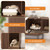 Cat Litter Box Enclosure, Fluted Hidden Litter Box Furniture with Scratch Pad and Metal Legs, Modern Enclosed Cat Cabinet, 31.5 x 17.7 x 21.7 Inches Indoor Pet House for Living Room, Washroom, Walnut