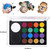 UCANBE Face & Body Paint, Water Activated SFX Makeup Palette - Extra Large White & Black Pan, Professional 18 Color Safe Non Toxic Art Painting Kit for Halloween, Cosplay, Parties, Theater & Stage