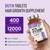 VitaBright Biotin Hair Growth Vitamins | 12000mcg | 400 D-Biotin Tablets with Coconut | Vegan Hair Vitamins for Women and Men | High Strength | Vitamin B7