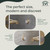 EVI Herrajes | Adhesive Brass Door Stop for Wall | 24x14mm | Gold Finish-White Silicone Rubber | Includes Screw + Plug | Mod. 04020524BTPMLMT