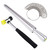 3-in-1 Metal Ring Mandrel, Ring Sizer, and Gauge Set with Rubber Hammer