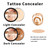 Tattoo Cover Up, Waterproof Tattoo Cover Up Makeup with Full Coverage, Body Makeup Concealer Set for Men and Women, Spot Covering Birthmark Tattoo Concealer for Scars, Dark Spots and Vitiligo (2pcs)