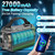 27000mAh Wind Up Radio with Solar, Hand Crank, Battery Power, Rechargeable Emergency radio with FM/AM, Bluetooth-compatible 5.0, SOS Alarm, Torch, Reading Light for Camping, Hiking, Survival