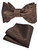 Gusleson Mens Brown Self Tie Bow Tie Silk Woven Paisley Bow tie Handkerchief Set for Wedding (UK0652-27)