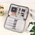 Travel Toiletry Bag for Women Makeup Bags with Small Cosmetic Pouches for Women Girls Water-Resistant (Gray Floral/Makeup Bag Set)