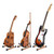 Neboic Wooden Stand With Bow Holder - Foldable A-Frame for Violin, Ukulele, Banjo, and Mandolin
