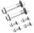 for 1988-1998 Chevy GMC C/K 1500 2500 3500 2WD/4WD, 6X Class 10.9 Hardened Rear Shock Bolt Kit, Upper & Lower