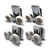 Zinc Alloy Shower Door Runners 23mm Twin Shower Door Rollers 2top 2bottom 4pcs