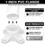12 Packs PVC Flange for 1" PVC Pipe, Table Screw Caps Fittings for DIY Rod Holder Projects, Making Storage Shelves, Support Feet
