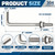 Yaocom 10 Pieces Anchor Bolts 3/8-16 x 6 Inches 304 Stainless Steel J Bolts Cement Post Anchor Bolts Fastener with Nut Washer Bracket for Concrete Pad Pouring Wood Concrete Projects