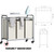 LINZINAR 3 Bag Laundry Basket Sorter Heavy Duty Rolling Lockable Wheels Laundry Hamper Cart with Ironing Board and Removable Bags, Beige