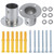 2 Packs 304 Stainless Steel Silver Deck Flanges Suitable for 1.5" OD Pipes,Suitable for The handrails of Swimming Pool Ladder Supports(Including Screws)