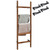 FUIN Wall Mounted 57in Wooden Blanket Ladder Living Room Decorative Farmhouse Quilt Display Holder Rustic Wood Towel Rack for Bathroom