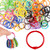 Lainballow Loose Leaf Binder Rings 1.5 Inch Metal Book Rings for Index Cards, Colorful Keyrings Keyrings with Metal Nickel Plated for Keys, Study Card, Home, School