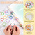 Lainballow Loose Leaf Binder Rings 1.5 Inch Metal Book Rings for Index Cards, Colorful Keyrings Keyrings with Metal Nickel Plated for Keys, Study Card, Home, School