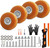Luggage Wheels Replacement Kit 4PC Diameter 2in/50mm Thick 0.7in/18mm PU Wheels with Ball Bearing 3 Size Axles Full Set Repair Tool for Suitcase Trolley Bag Draw-bar Travel Box
