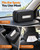 Car Tissue Holder, Extra Large Capacity PU Leather Tissue Holder for Car Fits 120–180 Count Tissue Boxes, Wider Opening for Easy Access, Dual Zipper & Buckle Strap for Headrest, Console, Seat Back