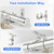 Curtain Rod Bracket, Adjustable Heavy Duty Curtain Rod Holders for Wall, 4 Pack Ceiling rods Hooks Hangers for 3/4 to 1-1/2 Inch Drapery Pole, Silver