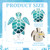 AceOrbit Blue Wood Coastal Sea Turtle Toilet Paper Holder