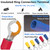 smseace 280pcs Insulated ring terminals Red Yellow and Blue O-type Wire Connector Electrical Crimp Terminal AWG 22-16 16-14 12-10 Connectors Assortment Kit SM-05