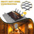 Powrocket 2 Pack Fireplace Grate Ember Retainer 16 x 10 Inch,Heavy Duty Solid Steel,Add Support to Fire Logs on Grate,Suitable for Most Indoor Fireplace and Outdoor Fire Pit