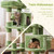 Heybly Cat Tree, 71-Inch-Tall Tower for Indoor Cats with 2 Perches HCT034M