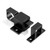 INIRET 2 Packs Self-Closing Latches, Black Spring Door Lock, Aluminum Alloy Automatic Gate Latch with Spring Loaded Pin, Security Window & Cabinet Lock
