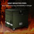 DocSafe Collapsible 2-Layer Fireproof Document Box with Wheels, Green, 16"x13.8"x12.2", 46L, 35 Compartments, Lockable, Dust-Proof, Water-Resistant, For Hanging File Folders