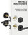 Asidrama Premium Black Zinc-Alloy Front Door Lock Set: Double Cylinder Deadbolt, Heavy Duty Security Handleset for Left/Right Exterior Doors, Universal Entry Locks (2 Pack)