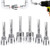 KEEYMENT 6 Pcs Pipe Threader Kit, 1/2" 3/4" 1" NPT Carbon Steel Die Tool Internal & External Threading for PVC/Plastic Pipes, Electric Drill Compatible, Plumbing Repair & Garden Irrigation