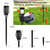 AOUNQ Solar Lights Outdoor Waterperoof Upgraded, 10Pack Solar Tiki Torches with Flickering Flame, 12LED Mini Solar Garden Lights for Patio Yard Pathway Landscape Decorations-Dusk to Dawn Auto On/Off