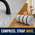 Memory Foam Mattress Vacuum Bag for Moving and Storage, Heavy-Duty Mattress Compression Bag with Adjustable Compression Straps and Dual-Zip Seal (Queen/Full/Full-XL)