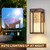 2Pk Oil Rubbed Bronze Solar Outdoor Wall Lights with 3 Modes Motion Sensor Crystal Exterior Sconces with 4000K 250LM LED Outside Light for House Front Door Waterproof Dusk to Dawn Solar Porch Light