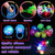 U-MOJOK Light Up Rings, 8 Style Flashing LED Jelly Finger Rings,Glow in the Dark Party Supplies for Concert, Raves, Party Bag Filler, Festival Accessories,Party Decorations (100)