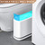 JOYBOS Bathroom Trash Cans,Adsorption Garbage Can with Press Type Lid,10L Dogproof Slim Plastic Narrow Trash Bin,3 Gallon Garbage Bin for Home,Office and Narrow Place