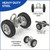 Fengone 6" Rolling Gate Wheel for Chain Link Fence Rolling Sliding Gates Heavy-Duty Steel Rolling Gate with 2 Rubber Wheels for Metal Tube Gates and Driveway Gates 2pack