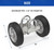 Fengone 6" Rolling Gate Wheel for Chain Link Fence Rolling Sliding Gates Heavy-Duty Steel Rolling Gate with 2 Rubber Wheels for Metal Tube Gates and Driveway Gates 2pack