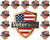 12/25/50/100 pieces United States Veterans pin USA Enamel Veteran’s Day Memorial Patriotism Lapel Pin US American patriotic U.S. military Soldier Veteran brooch pins Souvenir Gift badge bulk, M Size