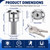 Universal Stainless Steel Cabinet Insert Linkage Drawer Lock Silver Toolbox Lock Cabinet Cam Locks 180° Rotation Unlocking Cylinder Replace Locks with 1 Fastening tab and 2 Keys Cabinets Hardware (1)