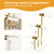 Tangle-free Bracelet Display Stands, Acrylic Jewelry Display Holder, Clear Gold Necklace Organizer with Stainless Rod, Women Men Vendors Retail Store Counter T-Bar Jewelry Hanging Stand (3 Tier)