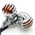 TASWK Chrome Heavy Duty Motorcycle Bullet Turn Signals Bulb Indicators Blinkers Lights a Pair