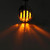 TASWK Chrome Heavy Duty Motorcycle Bullet Turn Signals Bulb Indicators Blinkers Lights a Pair