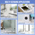 Jobon Shower Threshold Water Dam (67 Inch) - Collapsible Silicone Splash Guard for Walk-in Showers - Self-Adhesive Bathroom Floor Water Stopper & Barrier for Wet/Dry Separation - White